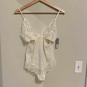 Nordstrom Ivory Lace Lingerie Bodysuit